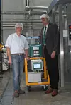 v. l. n. r. Wolfgang Sum (Peterstaler Mineralquellen), Andreas Felder (Robatech).