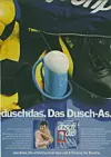 „Duschdas“ Werbung aus der Anfangszeit der Markenprodukte. Die Packung war zusätzlich noch in eine Faltschachtel eingestellt.