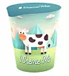 Joghurtbecher mit Kuh drauf.