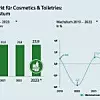 Grafische Darstellung Europäischer Markt für Cosmetics & Toiletries: Größe und Wachstum