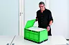 Die faltbare, robuste Mehrweg-Transportbox ist schnell gepackt und kann auch verplombt werden. Profis beurteilen ihre Handhabung als einfach und effizient.