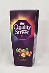 Aktuelle, konische Faltschachtel mit Quality Street für 265 g mit dem Nestlé-Logo.