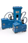 Das tanklose, automatisch befüllbare Schmelzklebstoff-Auftragssystem Pro-Blue-Liberty ist in zwei Baugrößen erhältlich und erlaubt auch eine Mehrfach-zuführung.