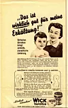 Wick-Werbung aus der Zeit um 1960.