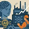 Illustration zu KI und Indsutrie