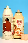Die „Spray-Tan“-Dosen aus Blech oder Aluminium (Mitte/Ende der Fünfziger).