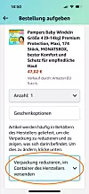 Verpackungsoptionen Amazonbestellung