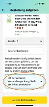 Verpackungsoptionen Amazonbestellung