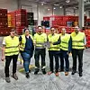 (von links): Thomas Winkler (Bürgermeister von Mörfelden-Walldorf), Dörthe Bremer (Site Operations Coca-Cola), Sven Dittrich (Standortlogistikleiter Coca-Cola), Christian Schulte (Geschäftsführer bauwo), Dennis Lammers (Prokurist bauwo), Karsten Groß (1. Stadtrat von Mörfelden-Walldorf)
