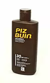 Piz Buin 2023 – Sonnenschutzcreme für empfindliche Haut in der markentypisch braun eingefärbten Flasche.