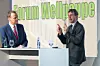 Florian Fischer-Fabian (links) interviewt Oliver Krieg, Senior Director Kantar Emnid, auf dem Forum Wellpappe 2018.