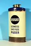 Ovale Fissan-Puderdosen mit Metall-Streuverschluss aus der Zeit vor dem Zweiten Weltkrieg.