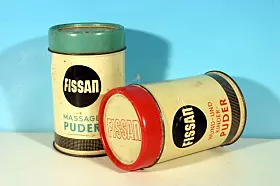 2 nachfüllbare Fissan-Puderdosen aus der Zeit vor dem Zweiten Weltkrieg