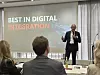 Pressekonferenz von SEW über die Software-definierte Fabrik am ersten Tag der Interpack im CCD Süd.