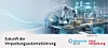 Industrielle Grafik mit Roboterarm, KI-generiert, Verpackungslinie und blauem Datenhintergrund, Anlaufbild für den digitalen Thementag von Automation Next und neue verpackung am 17.09.2026 zum Thema Zukunft der Verpackungsautomatisierung