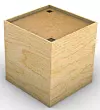 Im Zusammenspiel mit der Holzkiste ergibt sich eine passgenaue und sehr robuste Gesamtkonstruktion.