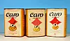 3 alte unrunde Kombidosen von Caro-Kaffee.